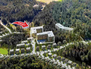 Side-by-side Olympic View development site